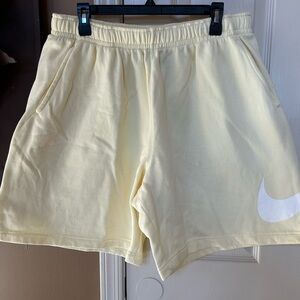 Nike Light Yellow Casual Shorts